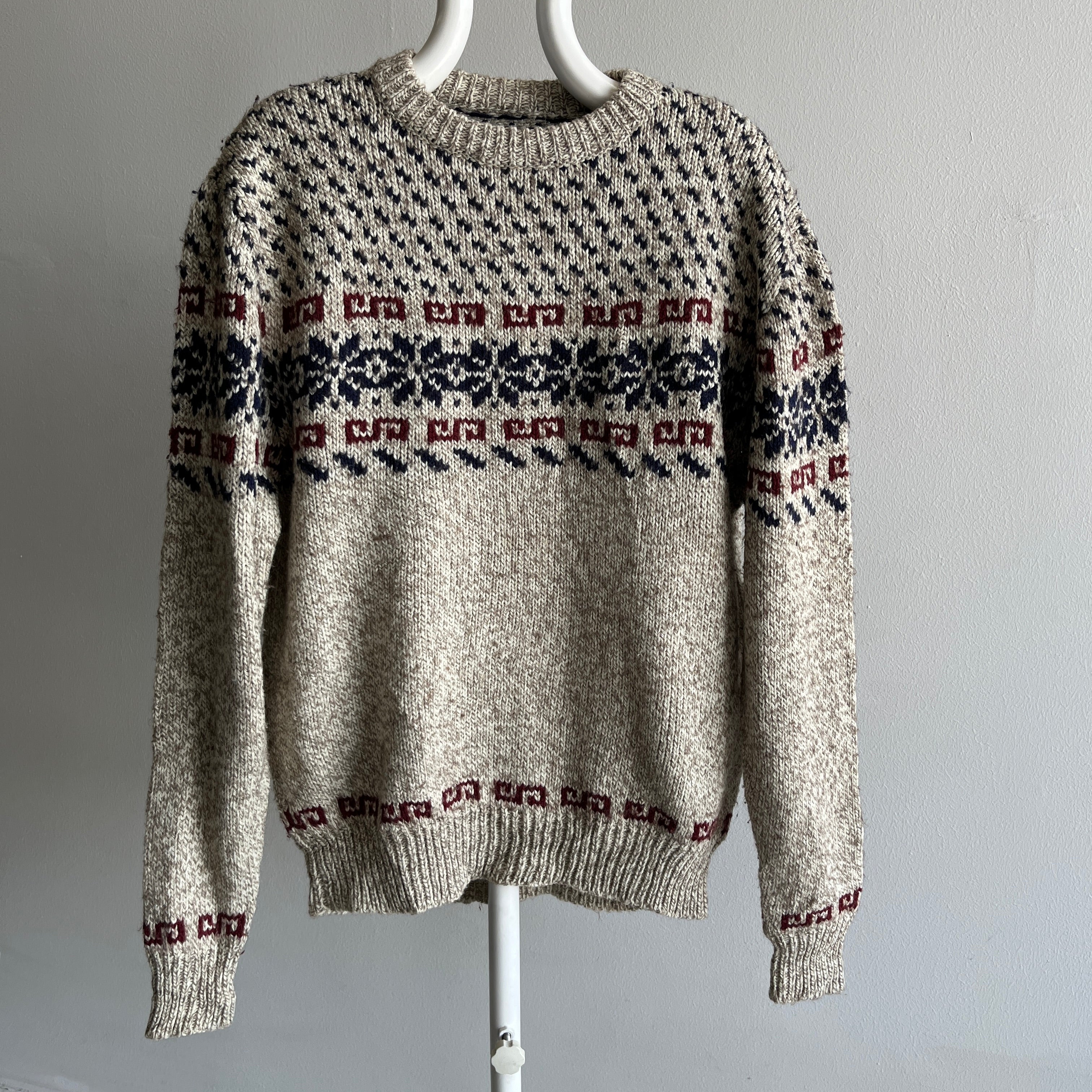 1980s Wool Blend Ski Sweater