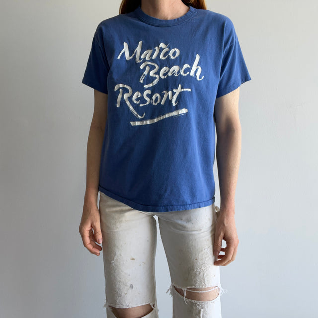 1980s Marco Beach Resort Rolled Neck Cotton T-Shirt