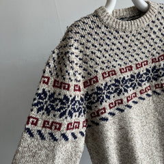 1980s Wool Blend Ski Sweater