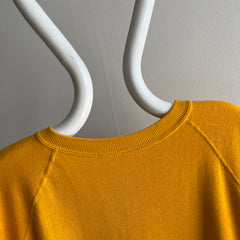 1970s Collegiate Pacific Iowa Beat Up and Thrashed Sweatshirt with Underarm Gussets and Holes