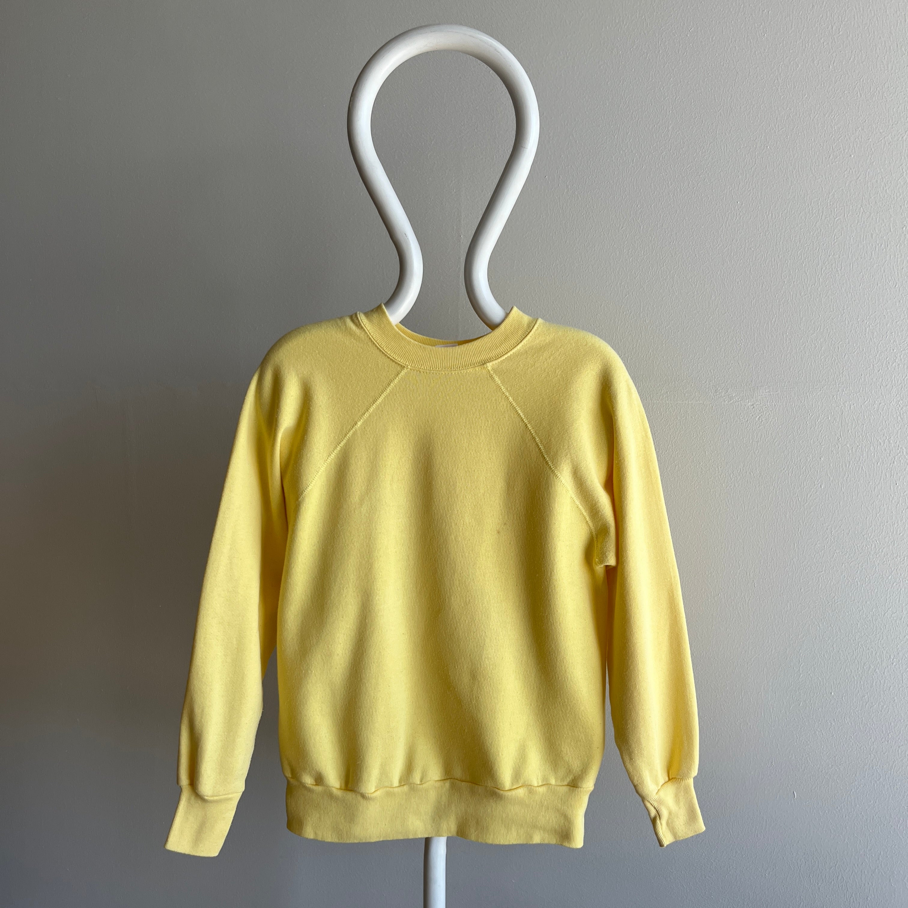 1980s Soft and Cozy Pale Sunshine Sweatshirt by Pannill