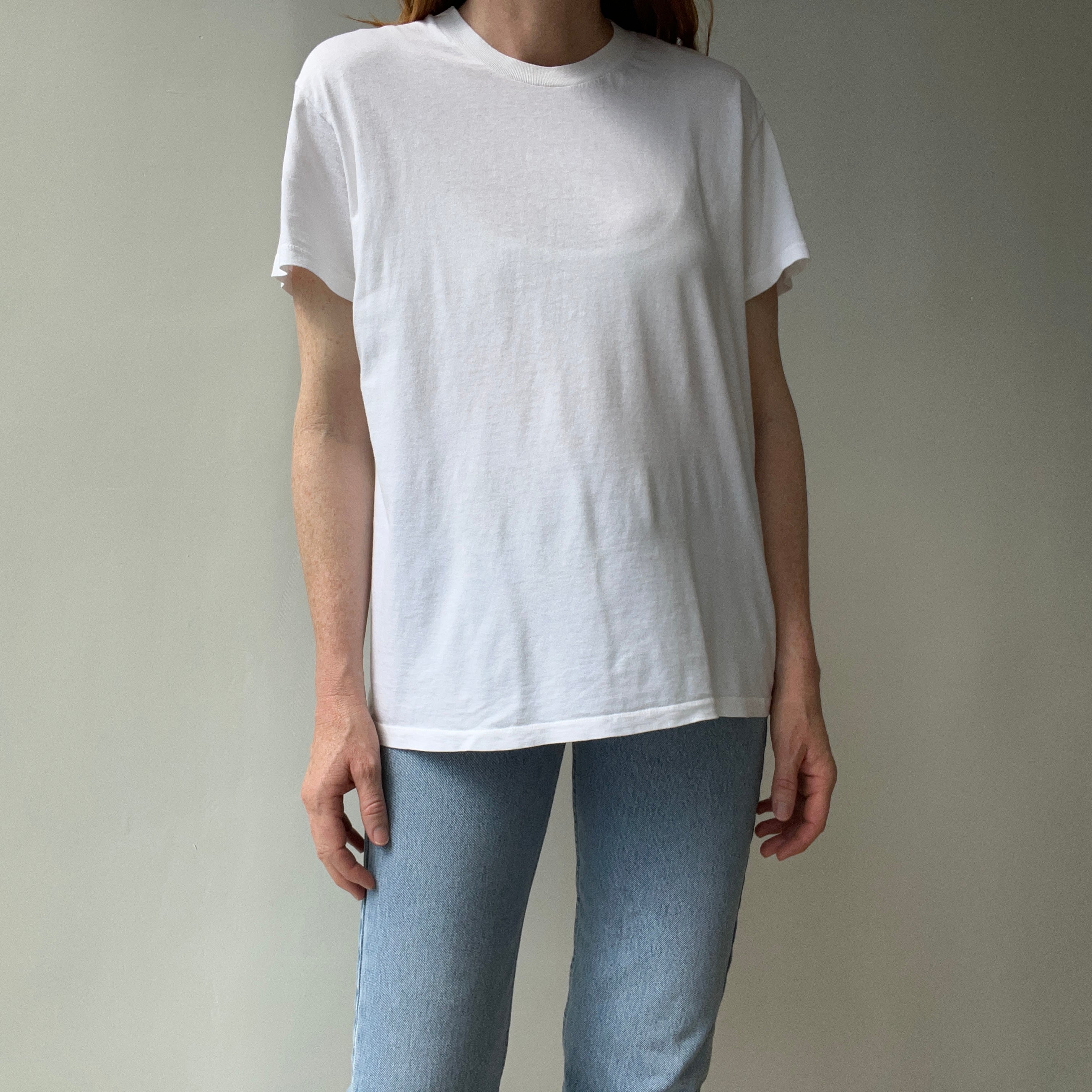 1990s Super Soft - Like wow, soft - Blank White T-shirt