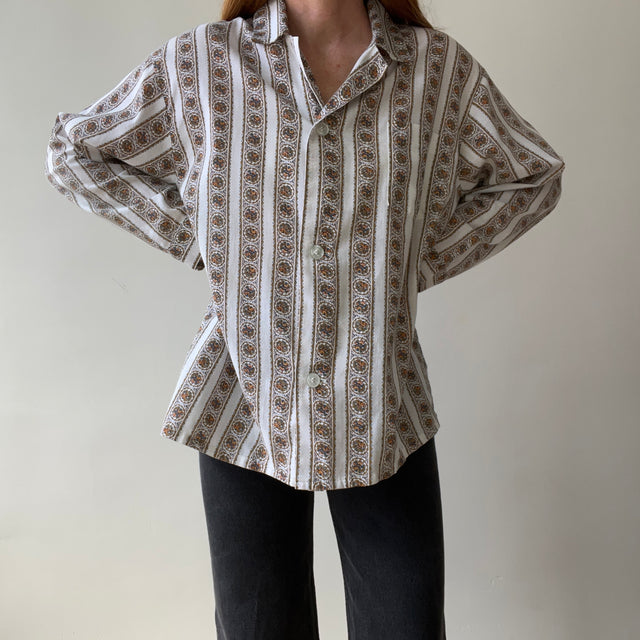 1970s Pajama Shirt - Soft and Easy Breezy
