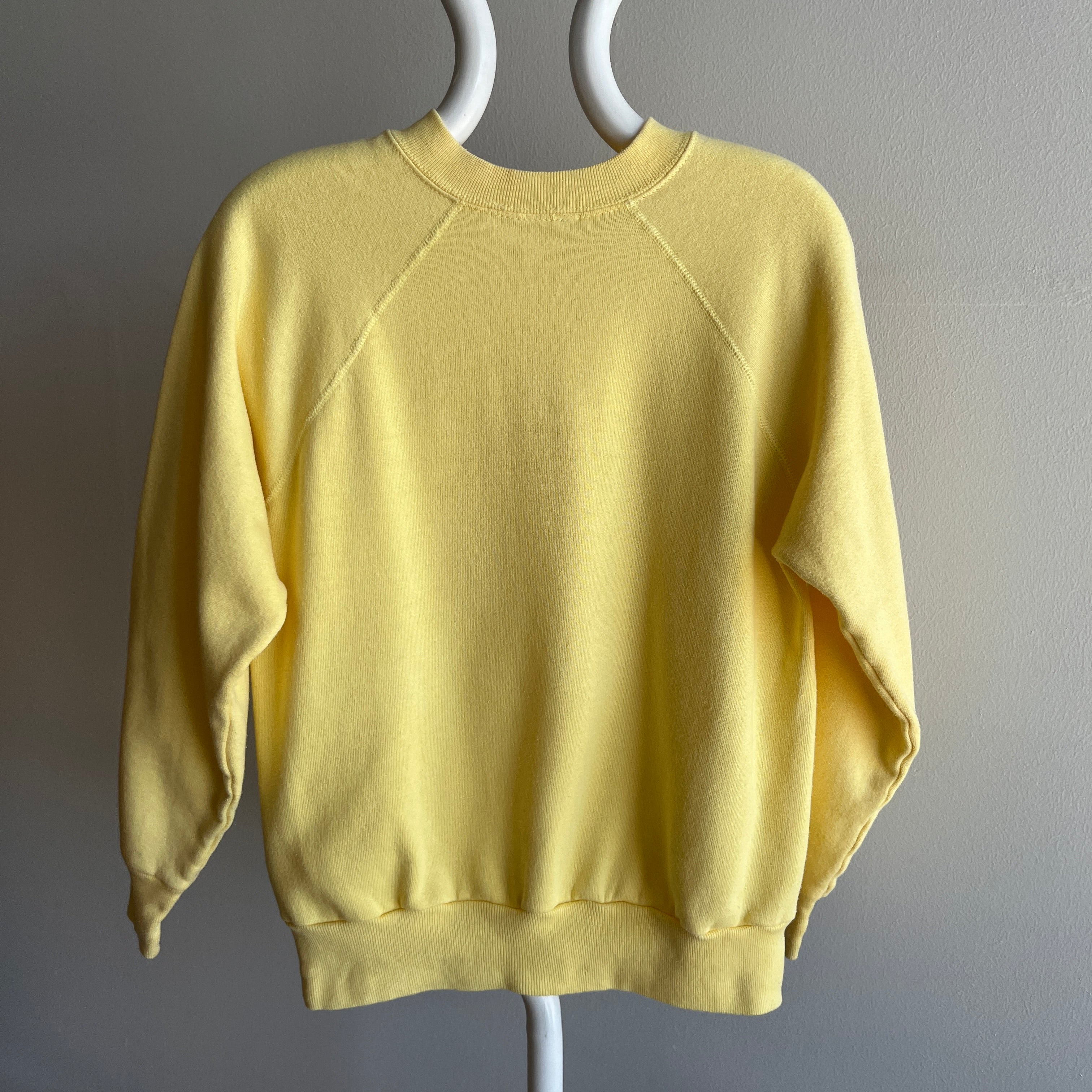 1980s Soft and Cozy Pale Sunshine Sweatshirt by Pannill