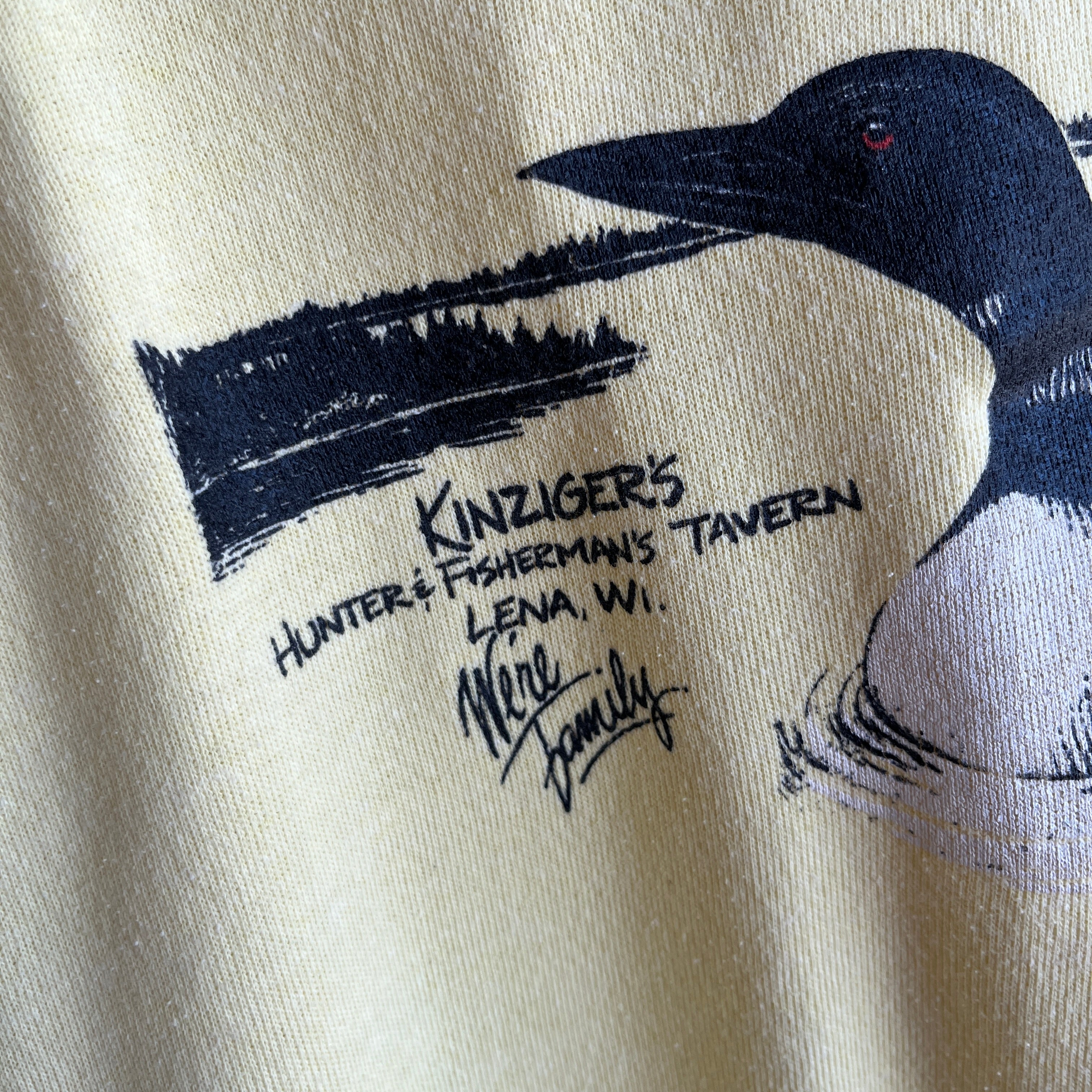 1985 Kinziger's Hunter & Fishermans Tavern - Lena, Wisconsin Duck Sweatshirt