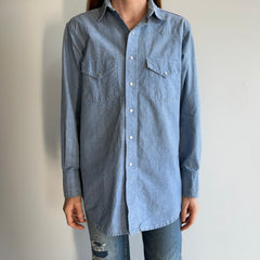 1990s Carhartt Denim Cotton Cowboy Shirt