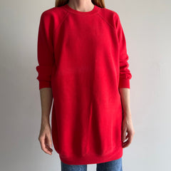 1980s Super Soft Red Sweatshirt Dress by Bassett Walker