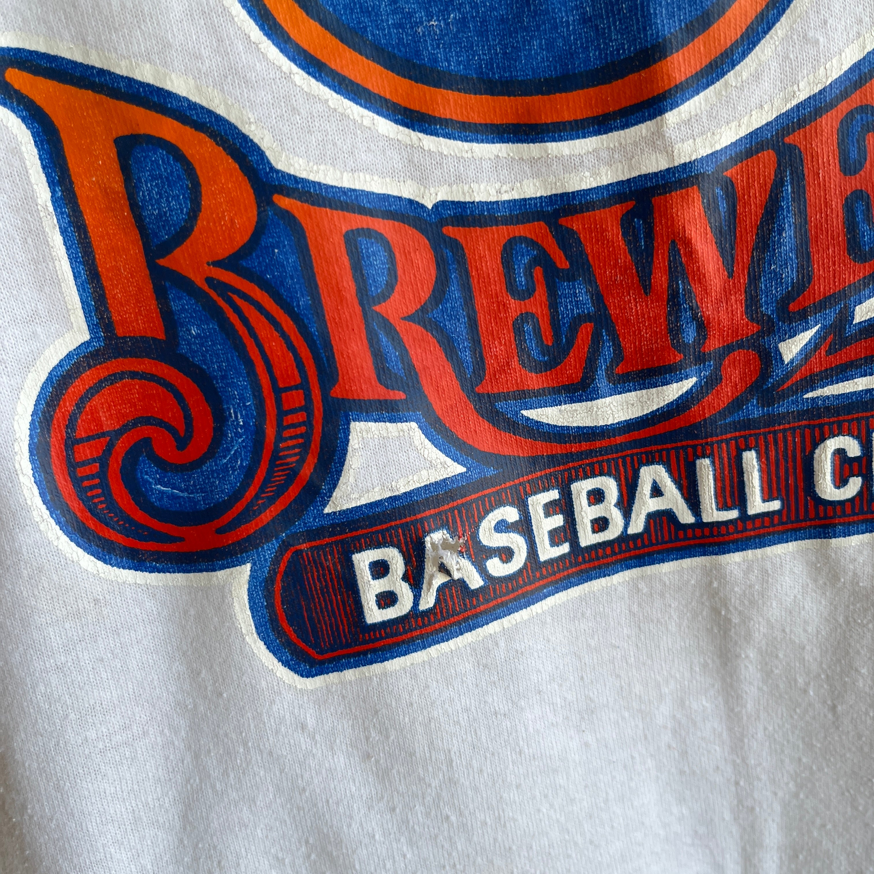 1970s Milwaukee Brewers Baseball Club Smaller Baseball T-Shirt