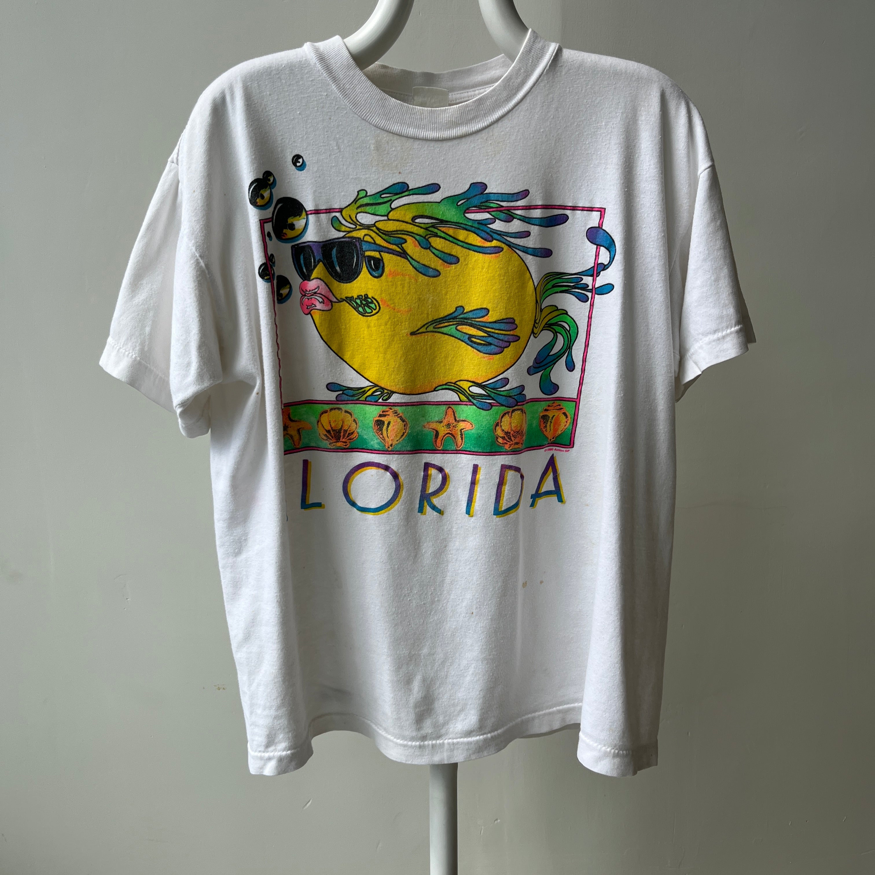 1990 Fun Florida Fish Tourist T-Shirt