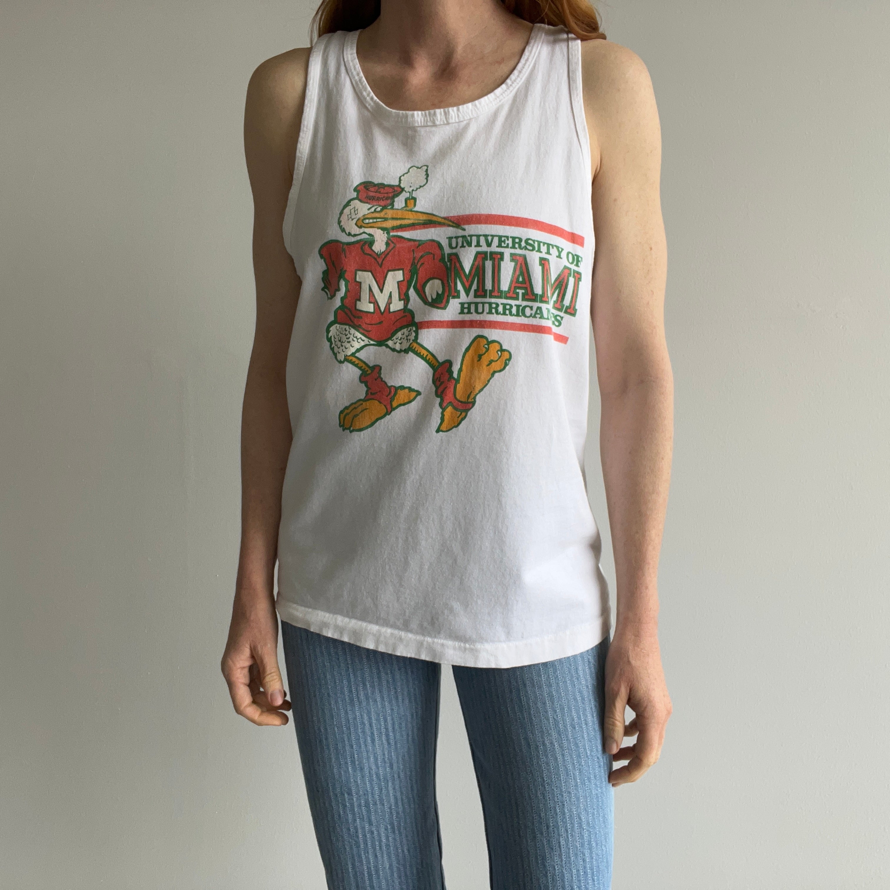 1980s University of Miami Hurricanes Rad Graphic Tank Top