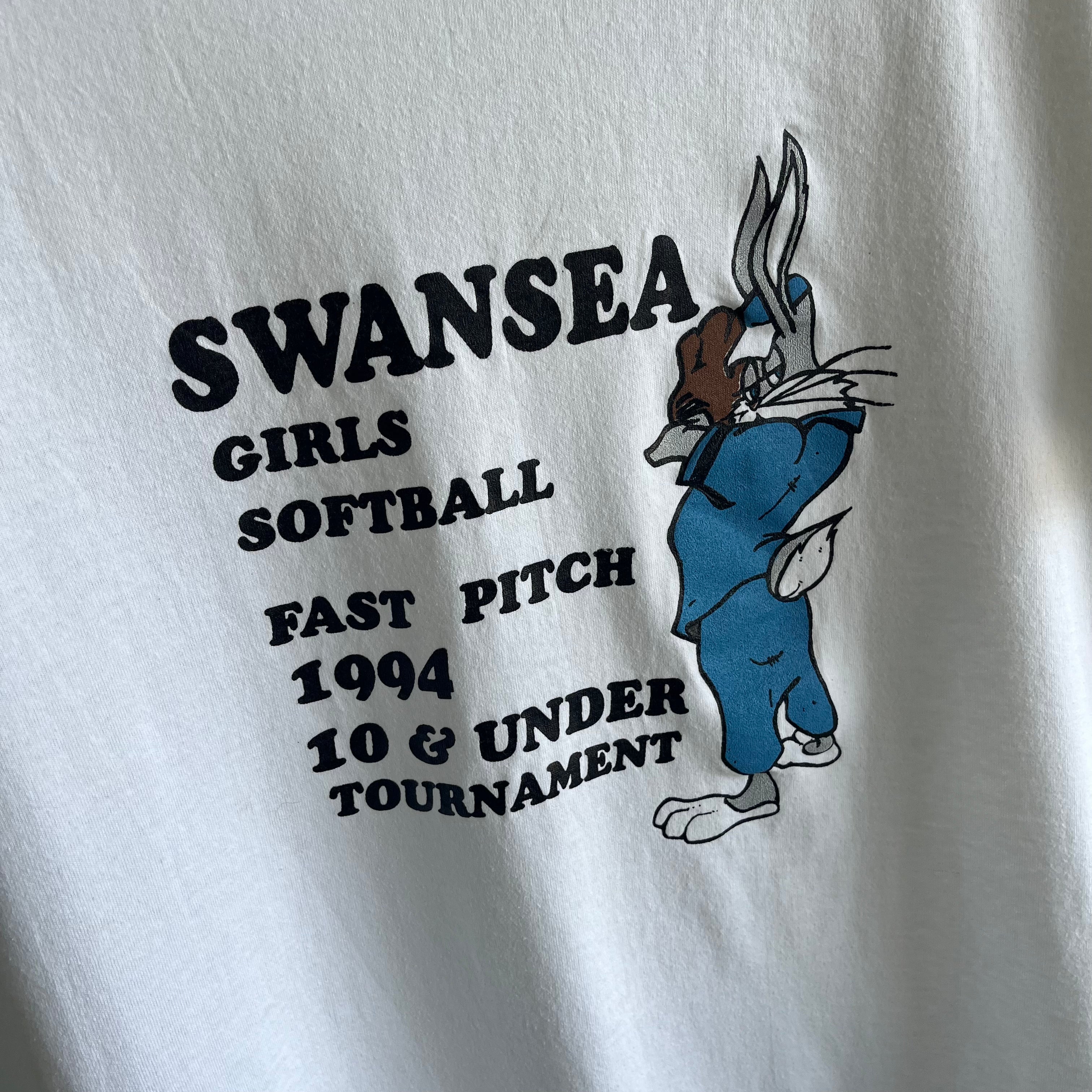 1994 Swansea Girls Softball Bugs Bunny T-Shirt