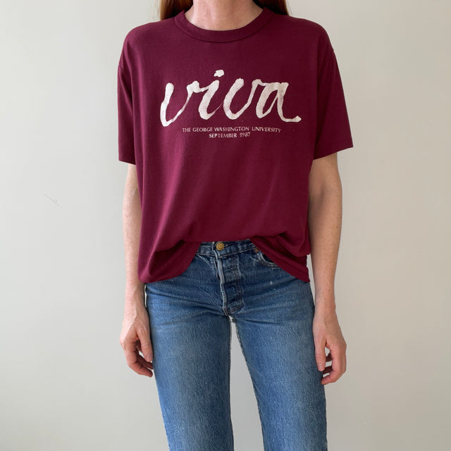 1987 Viva The George Washington University T Shirt