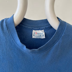 1990s Blank Blue Cut Off T Shirt