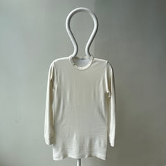 1970/80s Made in Italy Long Sleeve Super Soft and Fitted Off White