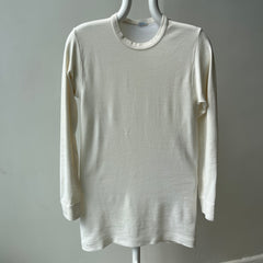 1970/80s Made in Italy Long Sleeve Super Soft and Fitted Off White