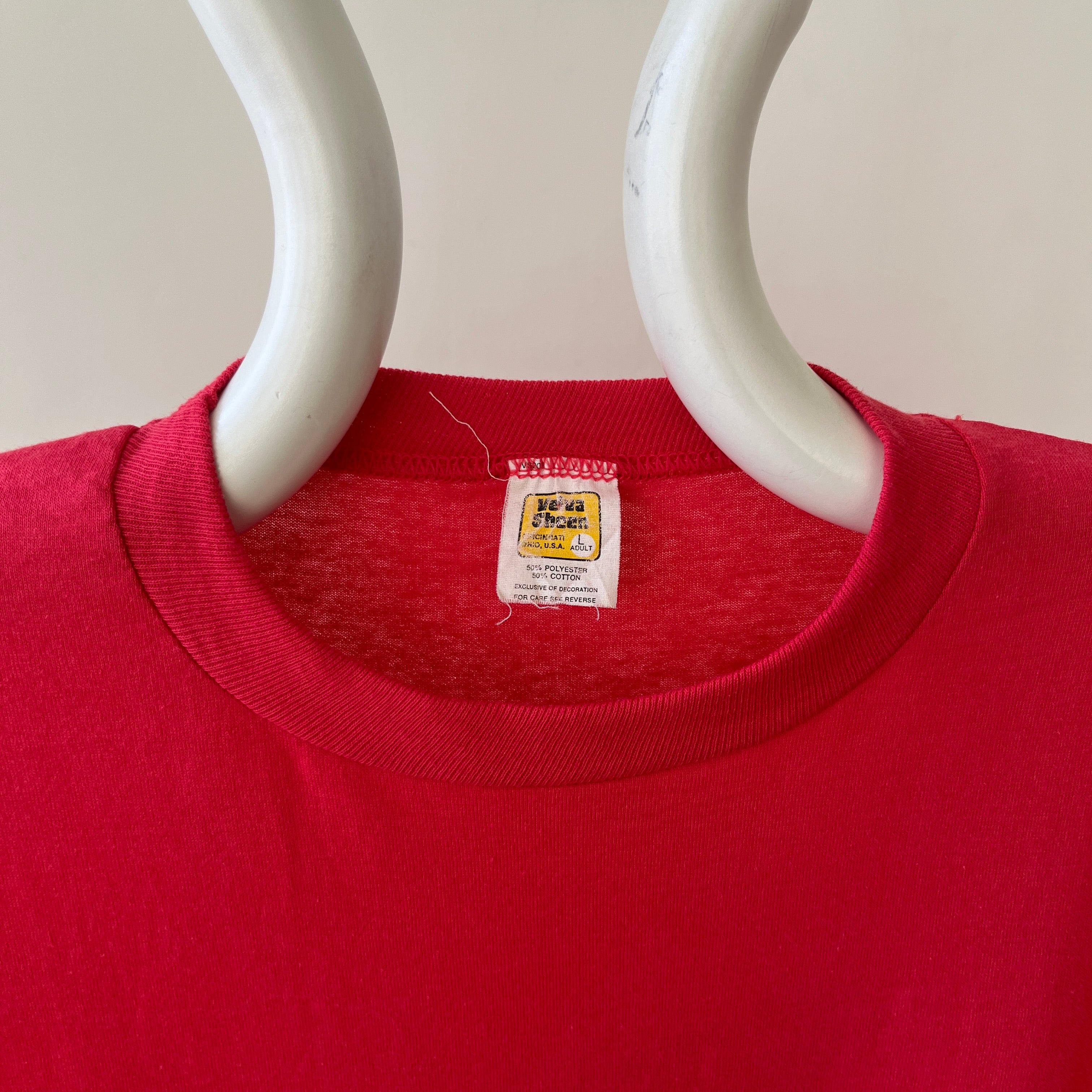 1980s Blank Red T Shirt