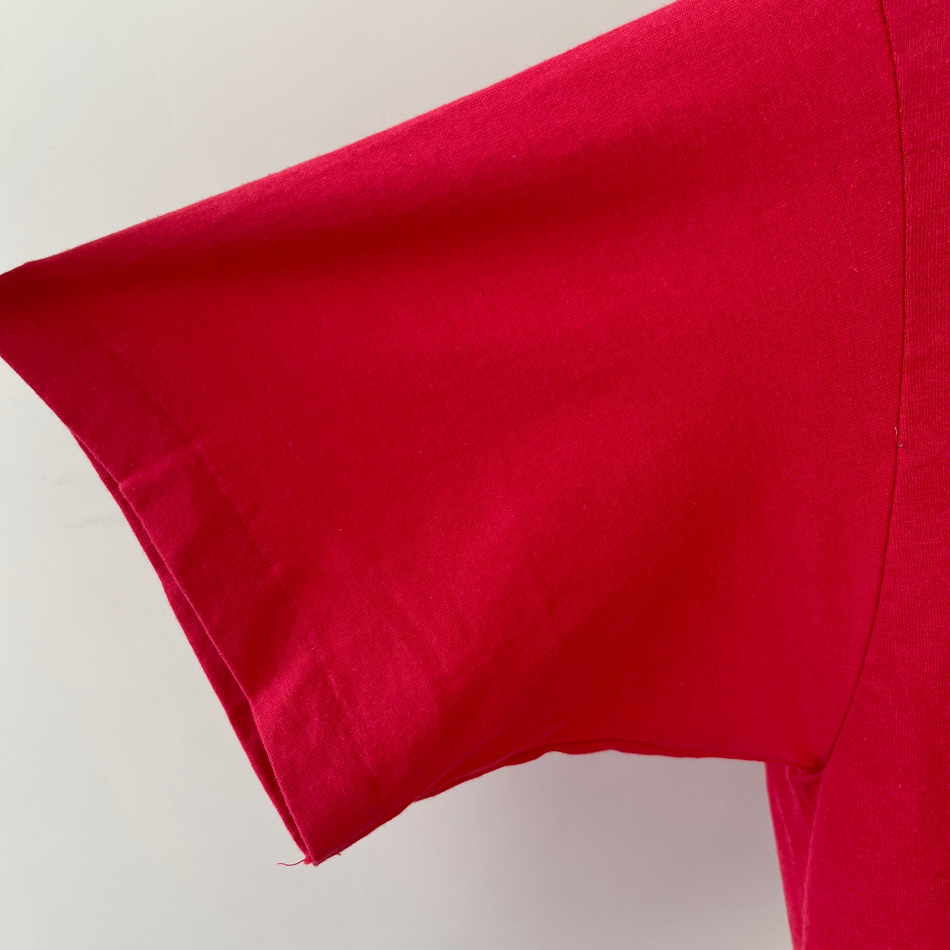 1980s Blank Red T Shirt