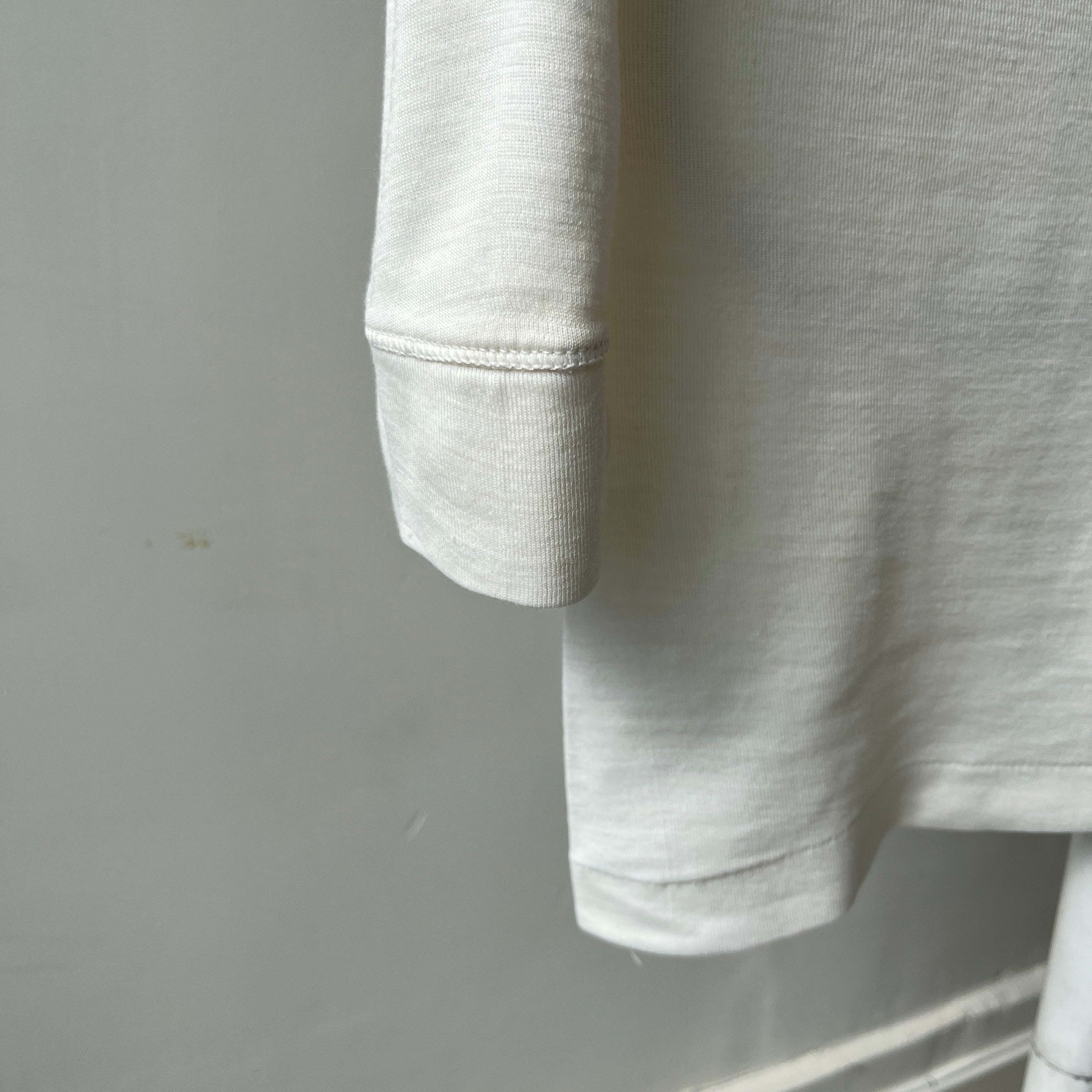 1970/80s Made in Italy Long Sleeve Super Soft and Fitted Off White