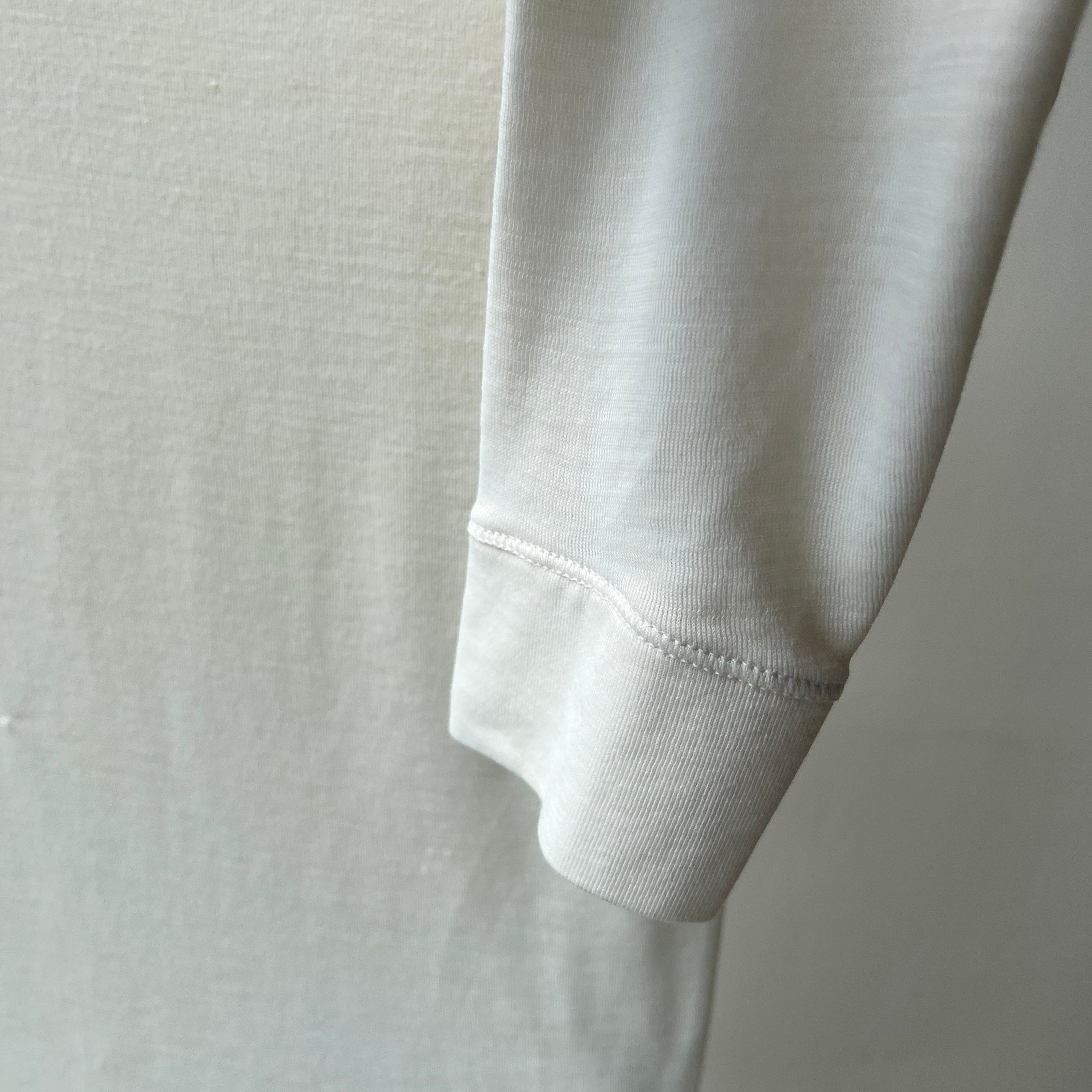 1970/80s Made in Italy Long Sleeve Super Soft and Fitted Off White