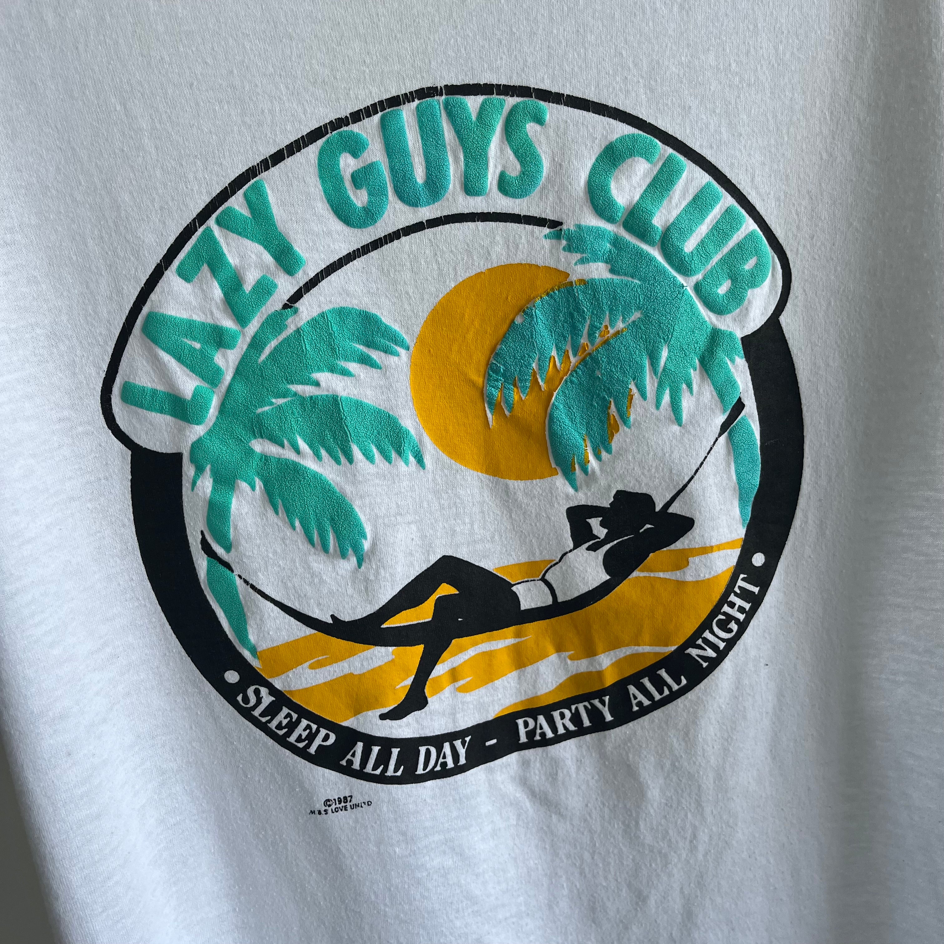 1987 Lazy Boys Club T-SHirt