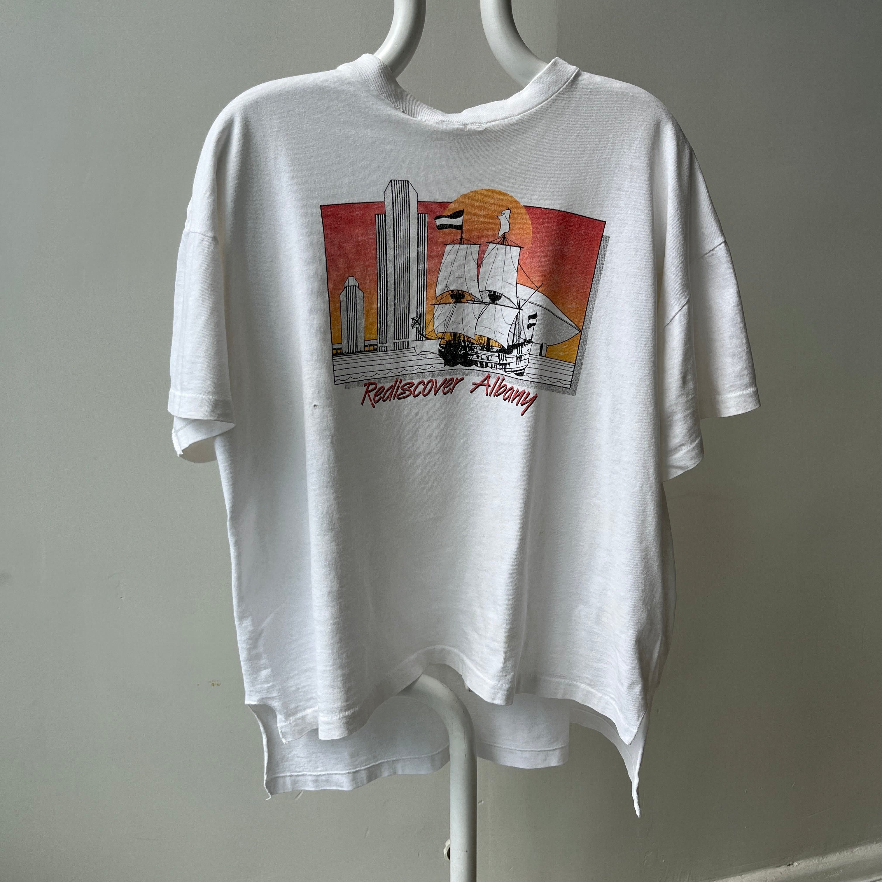 1990s Rediscover Albany Boxy Tourist T-Shirt