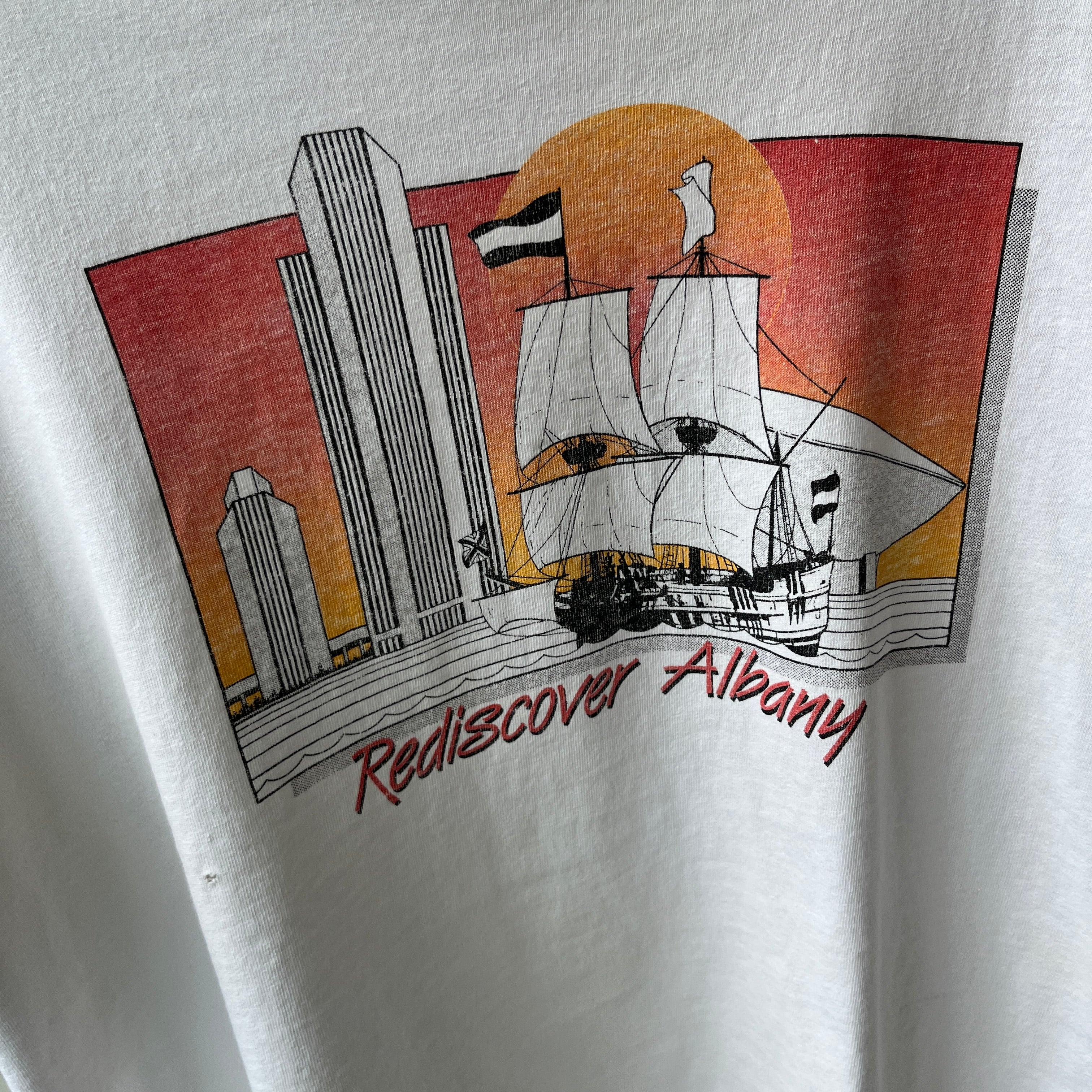 1990s Rediscover Albany Boxy Tourist T-Shirt