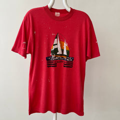 1980s Red St. Maarten N.A T Shirt