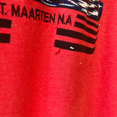 1980s Red St. Maarten N.A T Shirt