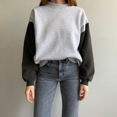 1990s Two Tone Structured Heavyweight Sweatshirt