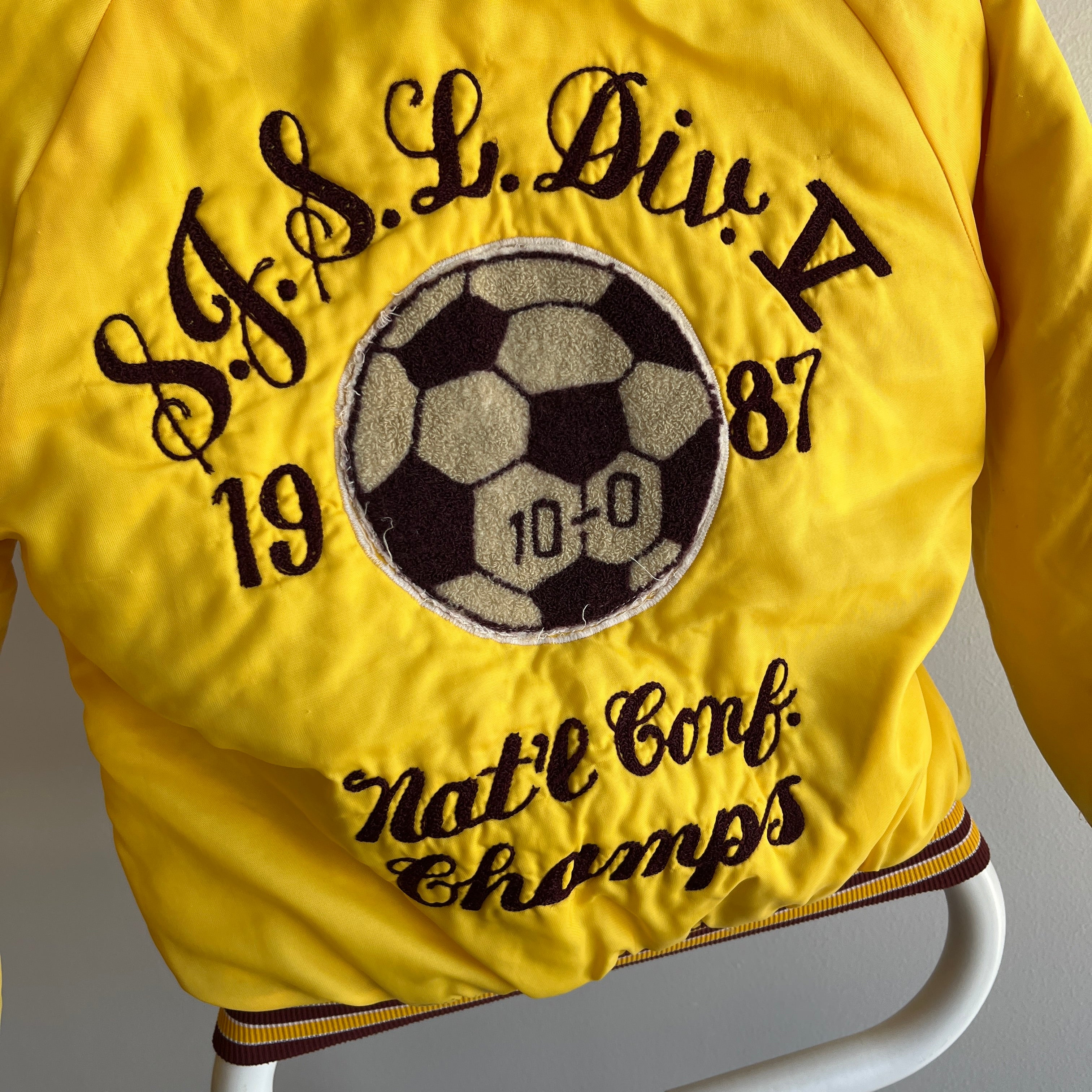 1987 National Soccer Conference Championships that belonged to Chris Baseball Style Jacket - XS