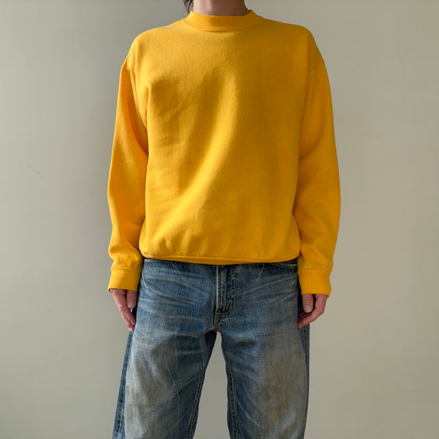 1980s Blank Yellow Sweatshirt