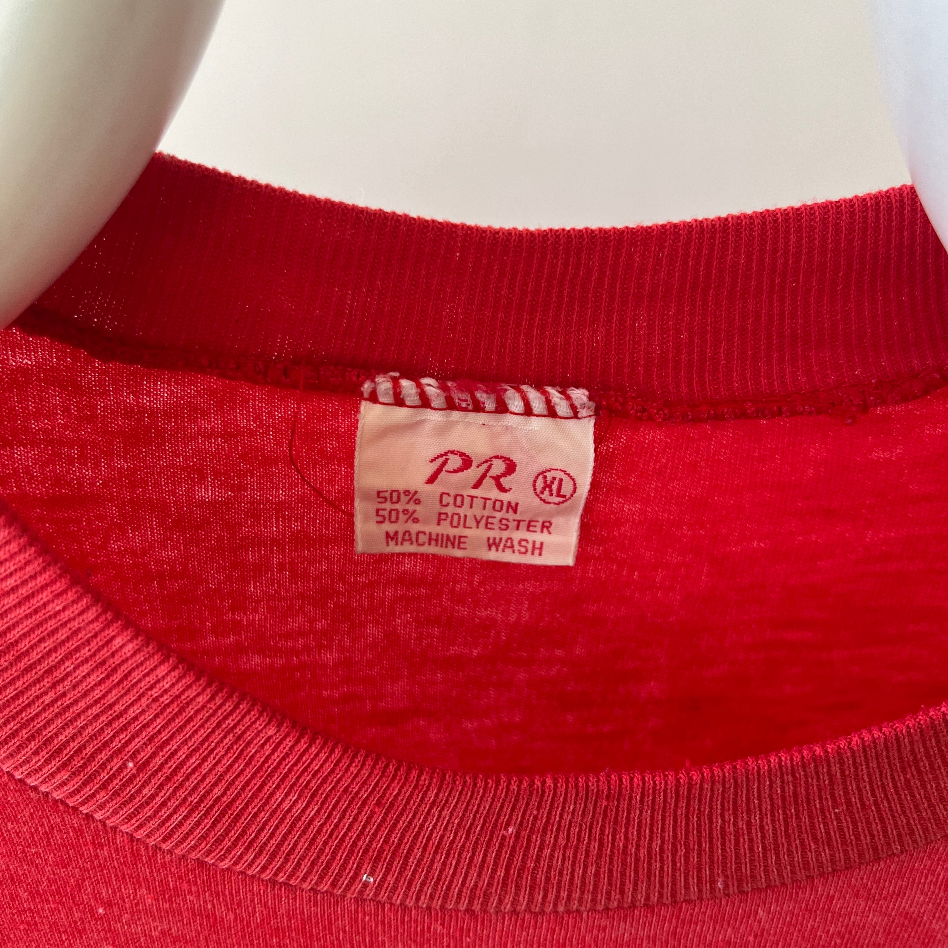 1980s Red St. Maarten N.A T Shirt