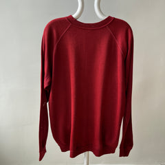 1970s Rusty Burgundy Raglan - Soft Soft Soft