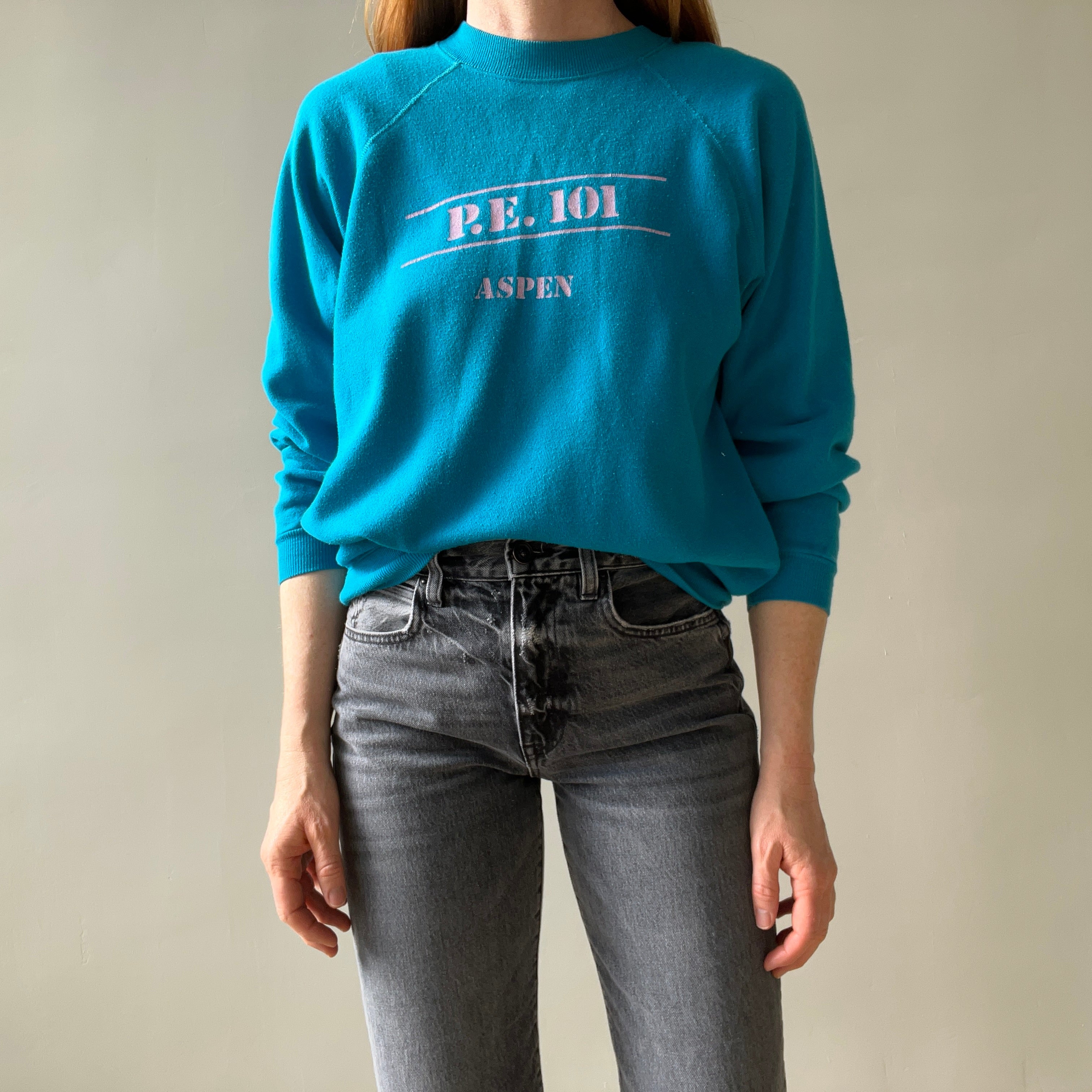 1980s P.E. 101 - Aspen Sweatshirt -  Great for Ski Bums!