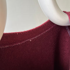 1970/80s Soft and Buttery Maroon Raglan Sweatshirt