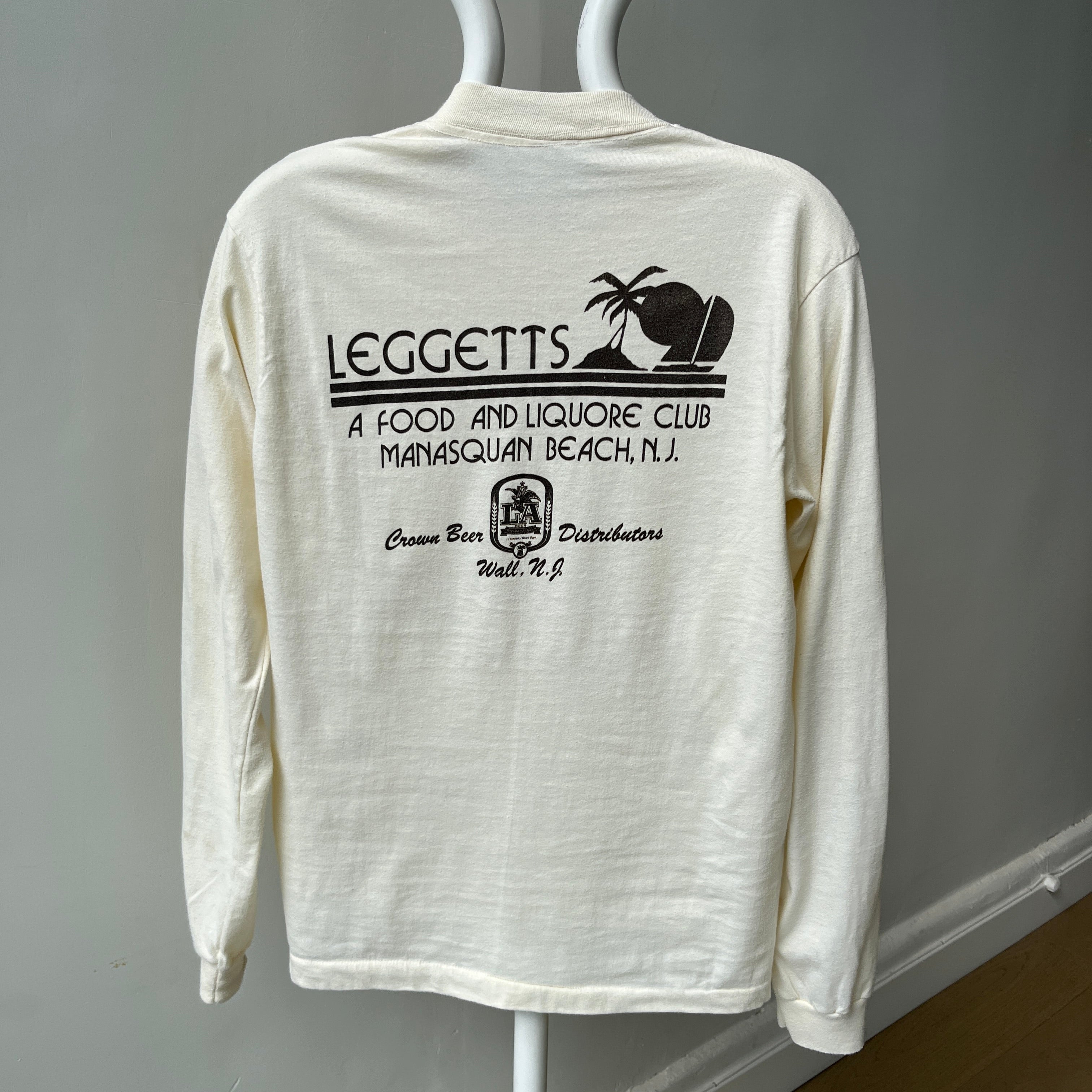 1984 Manasquan, NJ Turkey Trot Run Long Sleeve Natural White T-Shirt