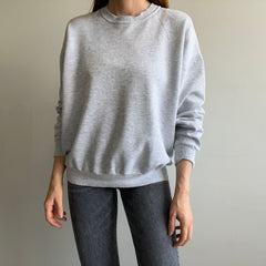 1980s SHredded Collar Blank Gray Sweatshirt by Jerzees