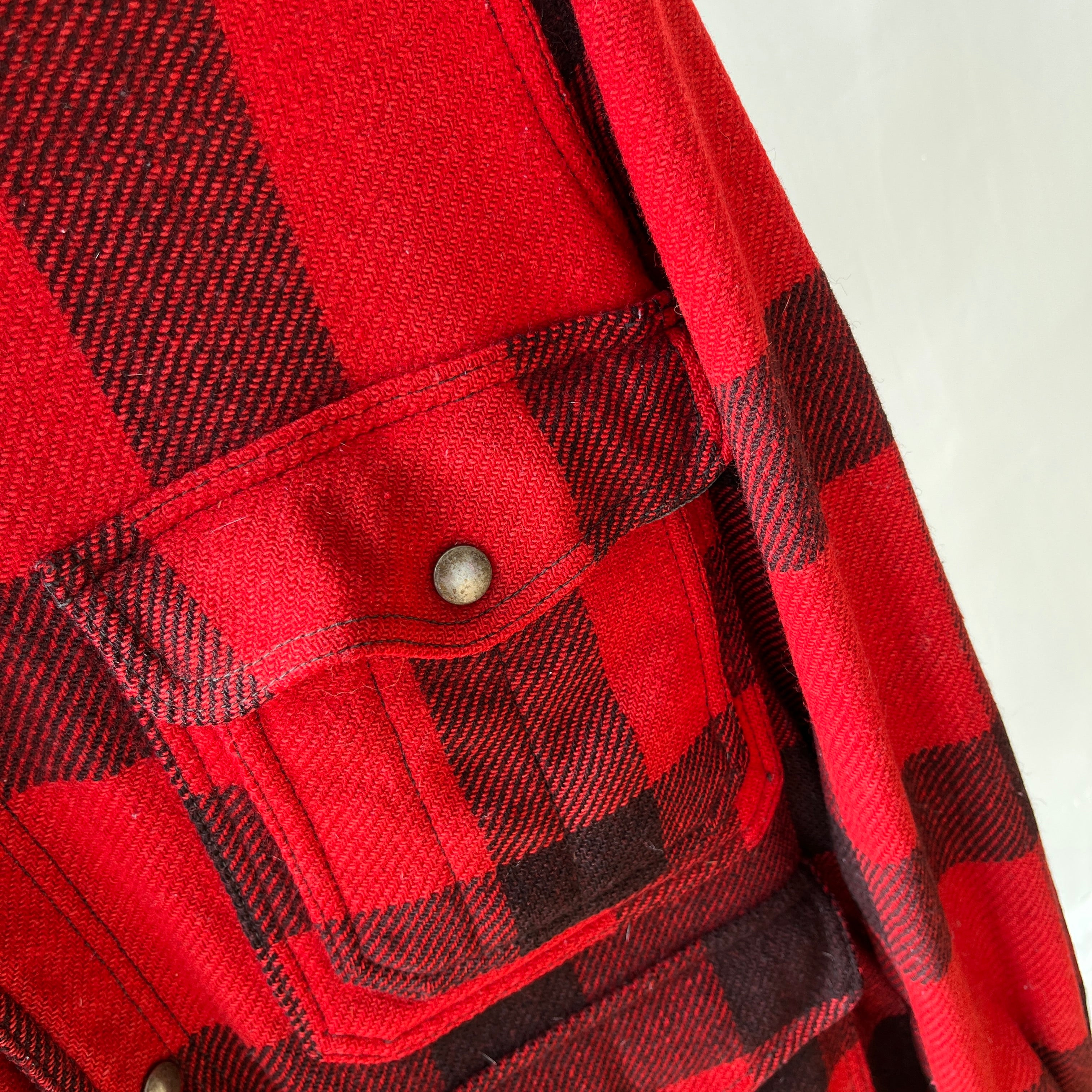 1970s Wool Buffalo Plaid Hunting Jacket - Lighter weight - Trashed