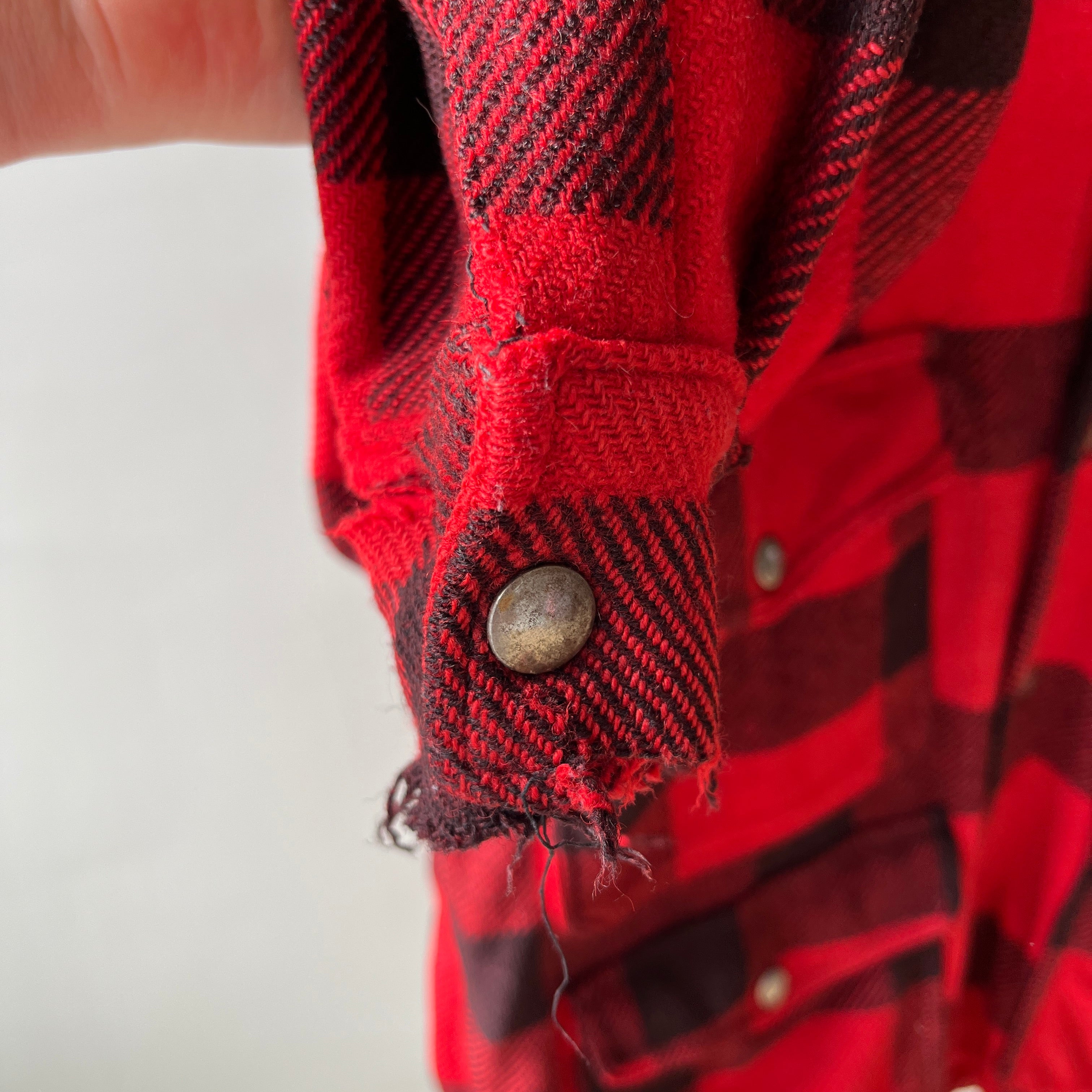 1970s Wool Buffalo Plaid Hunting Jacket - Lighter weight - Trashed