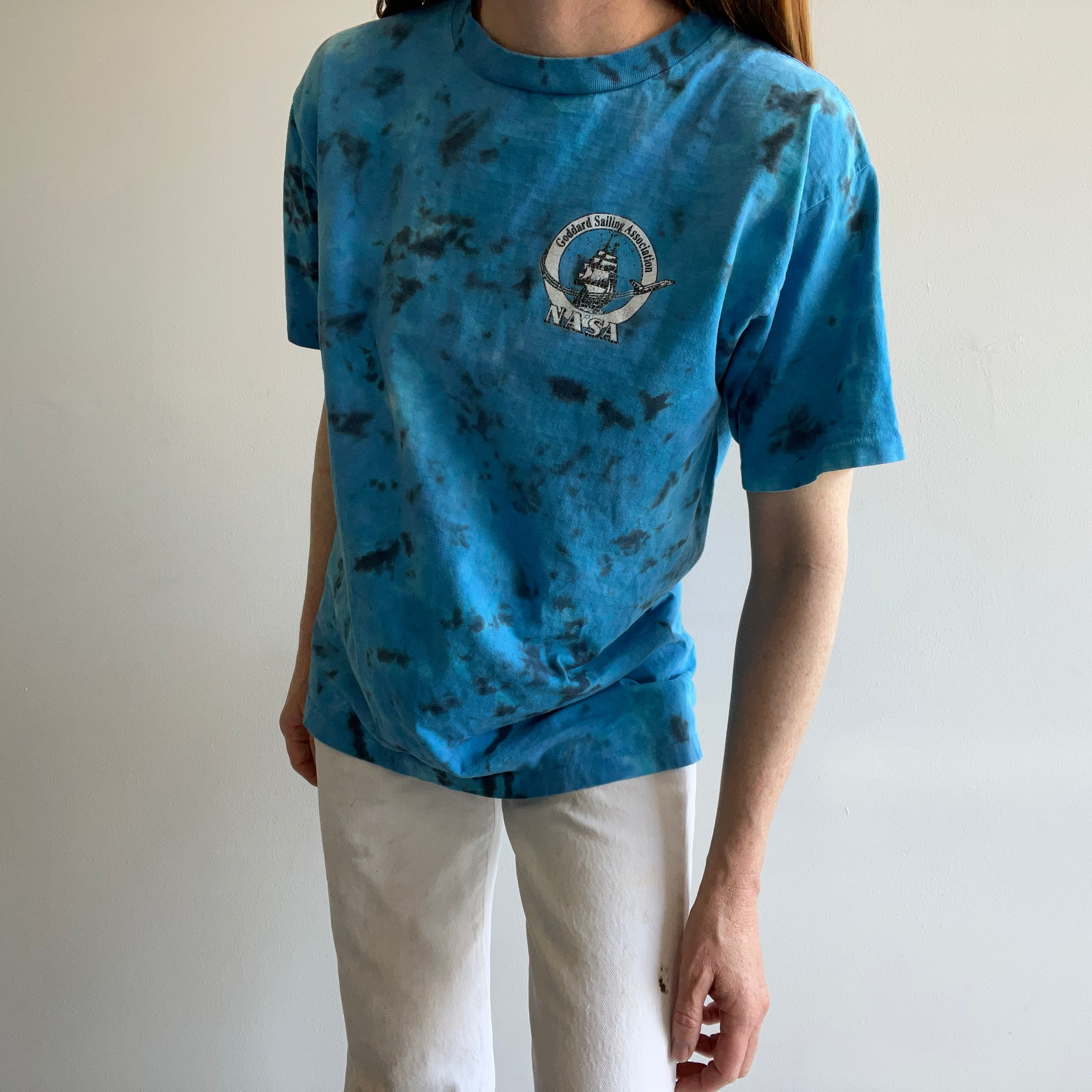 1980s Goddard Sailing Assoc - NASA - Tie Dye T-Shirt by Sun Dog