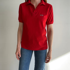 1980s Le Tigre Nail Polish Red Polo Shirt