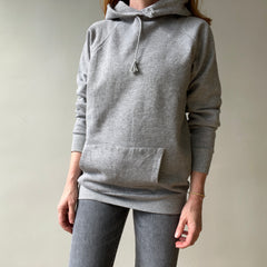 1980s Blank Grey Raglan Hoodie