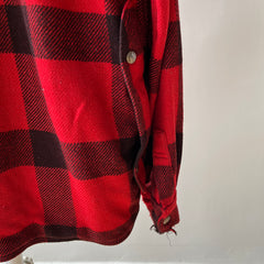 1970s Wool Buffalo Plaid Hunting Jacket - Lighter weight - Trashed