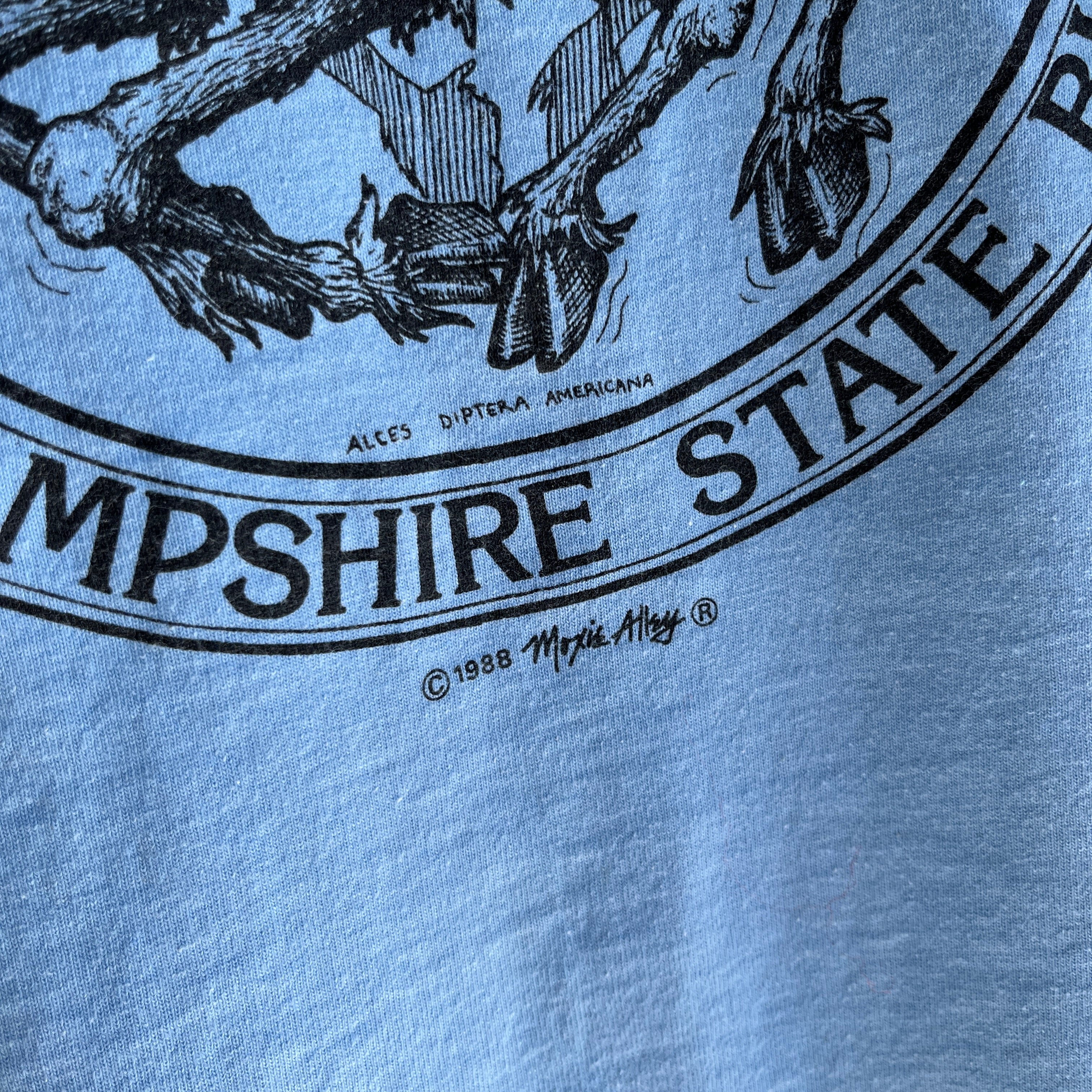 1988 New Hampshire State Bird (It's a Moose with Wings) T-Shirt