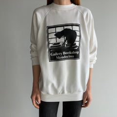 1980s Gallery Bookshop, Mendocino Kitty Sweatshirt - So Cozy