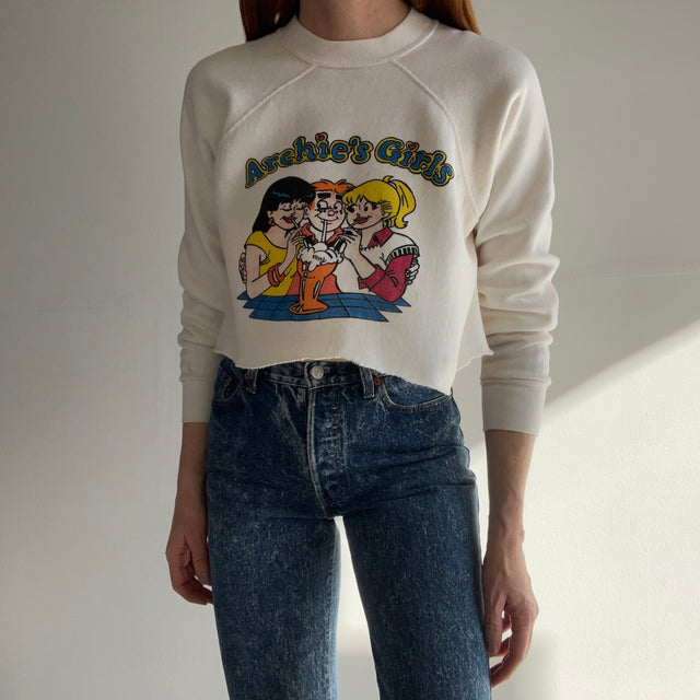 1980s Super Cropped "Archie's Girls" Sweatshirt by Pannill