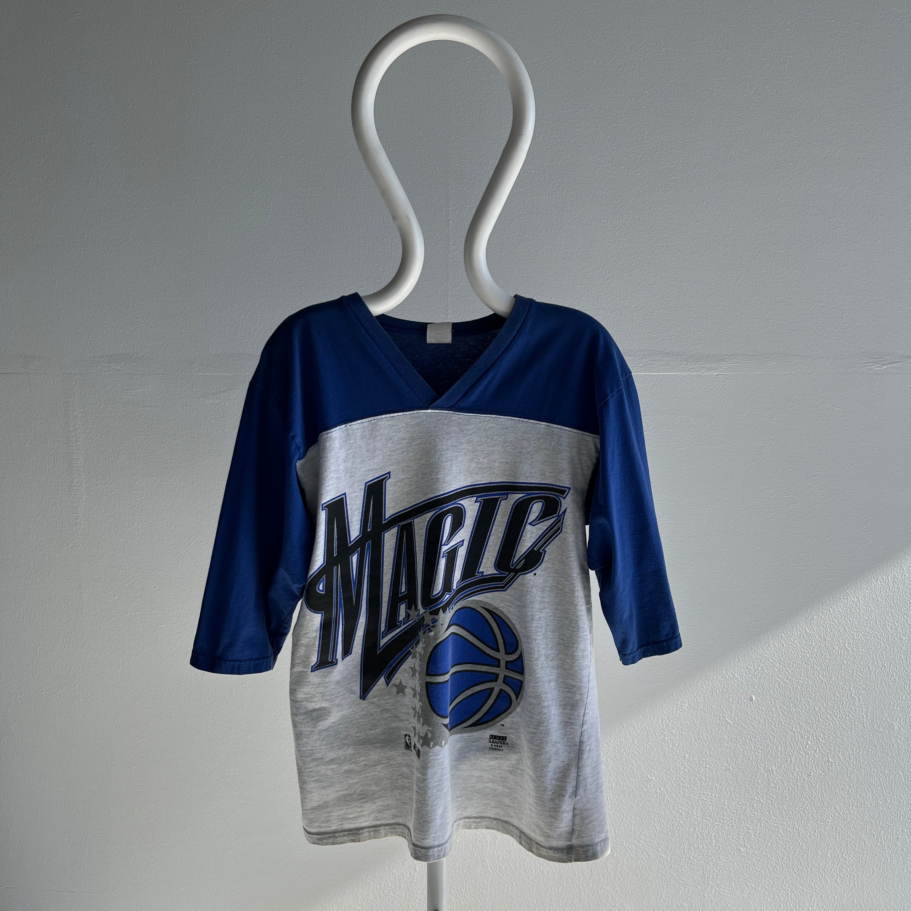 1980/90s Orlando's Magic Basketball Football Style 1/2 Sleeve T-Shirt