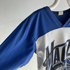 1980/90s Orlando's Magic Basketball Football Style 1/2 Sleeve T-Shirt