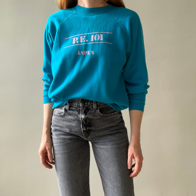 1980s P.E. 101 - Aspen Sweatshirt -  Great for Ski Bums!