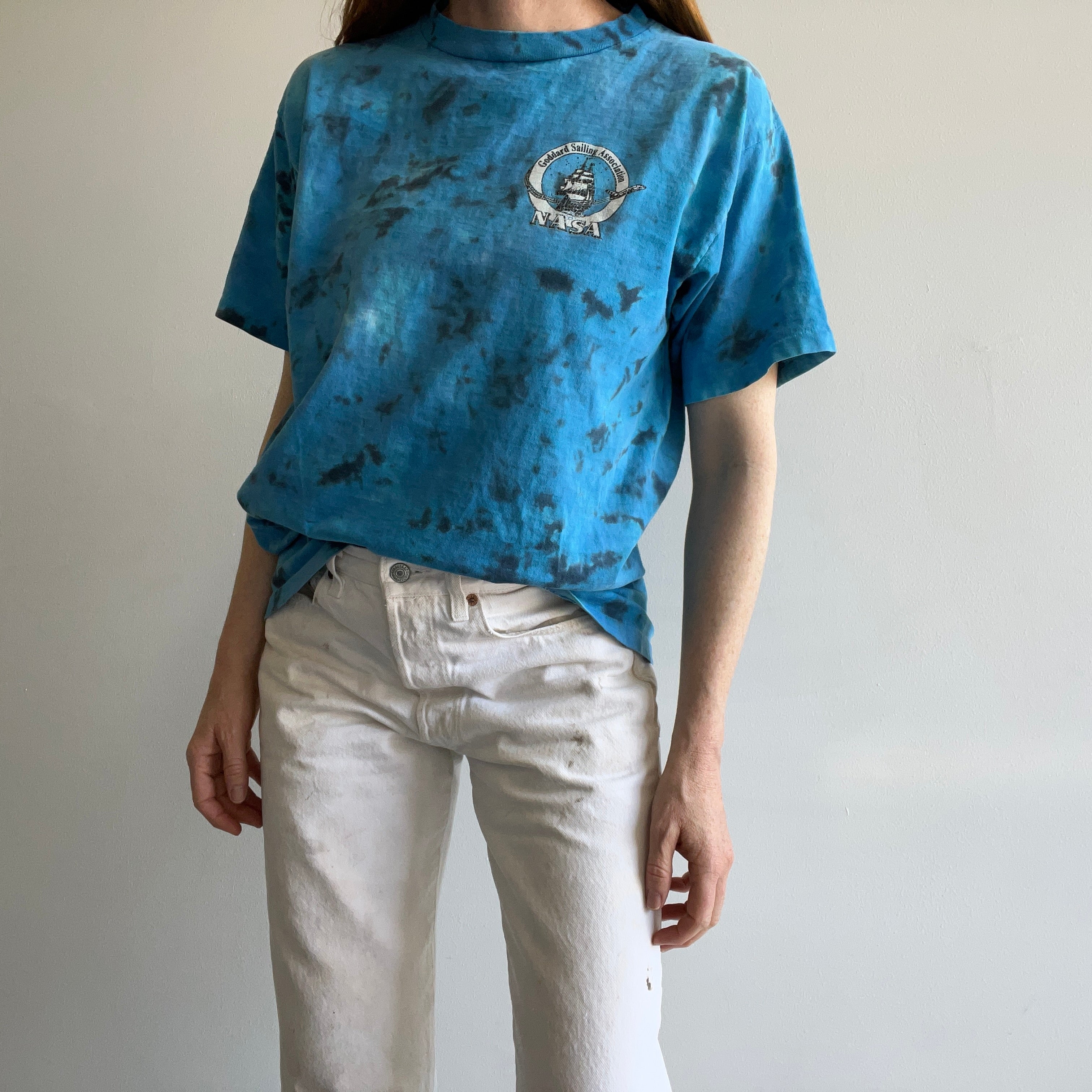 1980s Goddard Sailing Assoc - NASA - Tie Dye T-Shirt by Sun Dog